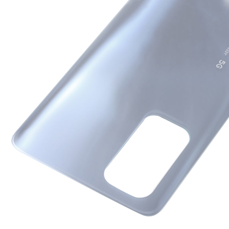 For Xiaomi Redmi K30S Glass Battery Back Cover(Silver) - Back Cover by buy2fix | Online Shopping UK | buy2fix