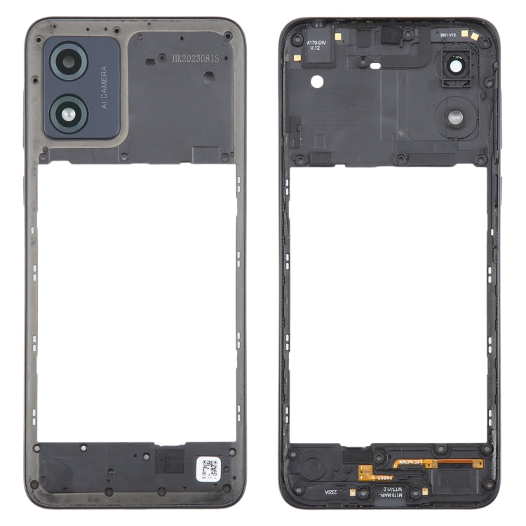 For Motorola Moto E13 Original Middle Frame Bezel Plate (Black) - Frame Bezel Plate by buy2fix | Online Shopping UK | buy2fix