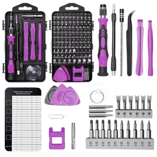 122 in 1 Precision Magnetic Screwdriver Kit (Purple) - Screwdriver Set by buy2fix | Online Shopping UK | buy2fix