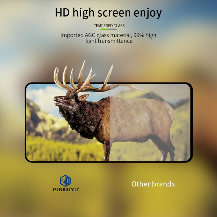 For vivo X50 PINWUYO 9H 2.5D Full Screen Tempered Glass Film(Black) - vivo Tempered Glass by PINWUYO | Online Shopping UK | buy2fix