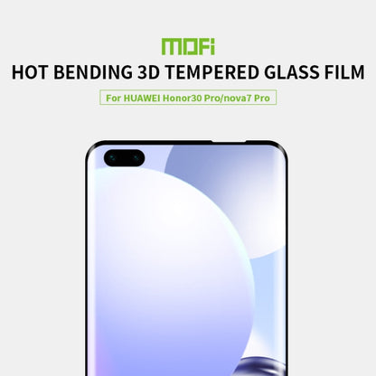 For Huawei Nova 7 Pro /Honor 30 Pro MOFI 9H 3D Explosion Proof Thermal Bending Full Screen Covered Tempered Glass Film(Black) - Huawei Tempered Glass by MOFI | Online Shopping UK | buy2fix