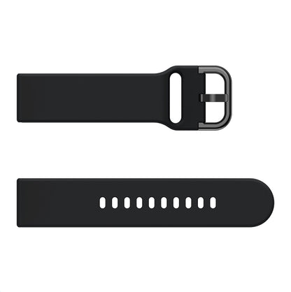 20mm For Huawei Watch GT2 42MM / Amazfit BipS 2 Youth Version Color Buckle Silicone Watch Band(Black) - Watch Bands by buy2fix | Online Shopping UK | buy2fix