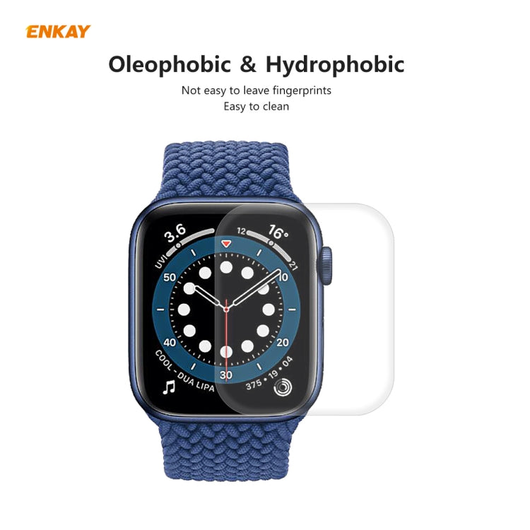 2 PCS For Apple Watch Series 6/5/4/SE 40mm ENKAY Hat-Prince 3D Full Screen PET Curved Hot Bending HD Screen Protector Film(Transparent) - Watch Cases by ENKAY | Online Shopping UK | buy2fix