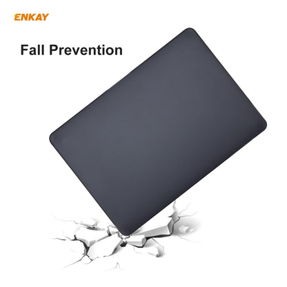 ENKAY 3 in 1 Matte Laptop Protective Case + US Version TPU Keyboard Film + Anti-dust Plugs Set for MacBook Pro 13.3 inch A1706 / A1989 / A2159 (with Touch Bar)(Grey) - MacBook Pro Cases by ENKAY | Online Shopping UK | buy2fix