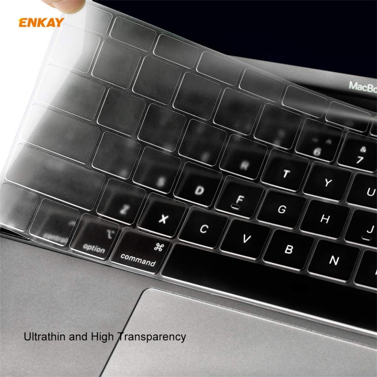 ENKAY 3 in 1 Crystal Laptop Protective Case + US Version TPU Keyboard Film + Anti-dust Plugs Set for MacBook Pro 13.3 inch A1706 / A1989 / A2159 (with Touch Bar)(Green) - MacBook Pro Cases by ENKAY | Online Shopping UK | buy2fix