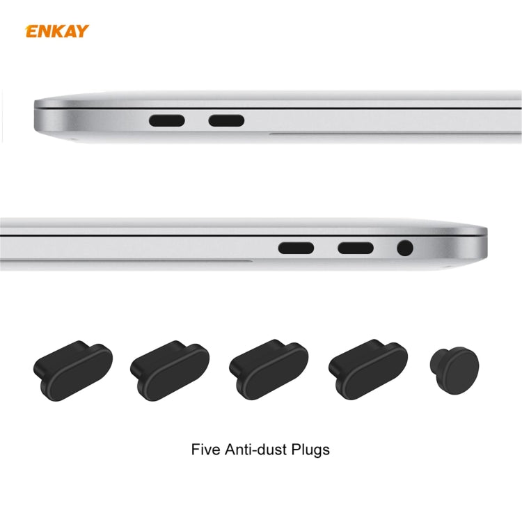 ENKAY 3 in 1 Matte Laptop Protective Case + US Version TPU Keyboard Film + Anti-dust Plugs Set for MacBook Pro 13.3 inch A1708 (without Touch Bar)(Grey) - MacBook Pro Cases by ENKAY | Online Shopping UK | buy2fix