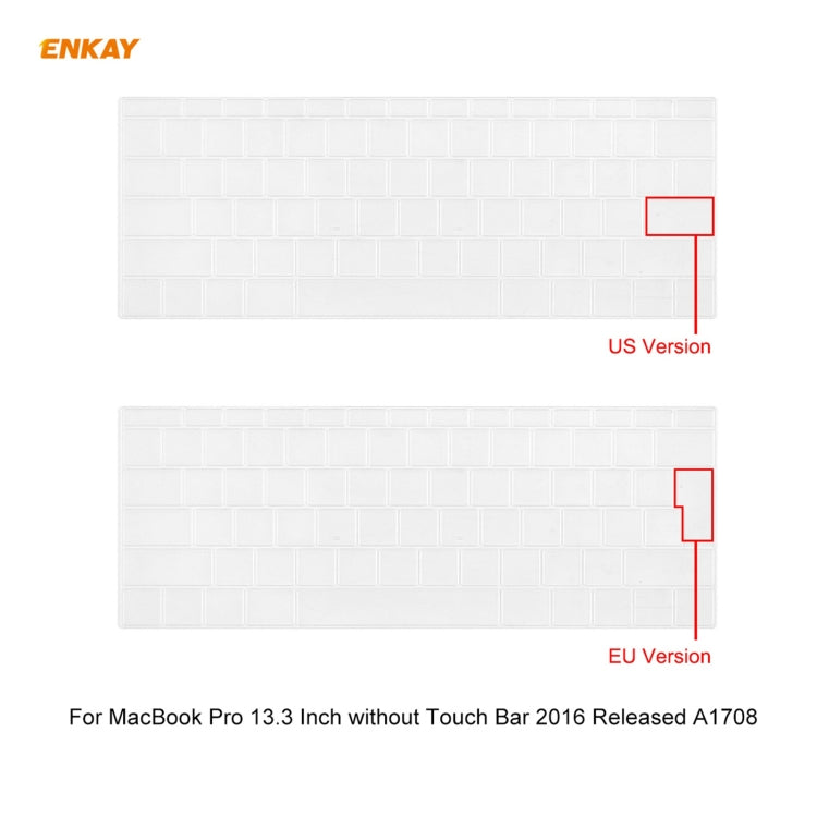 ENKAY 3 in 1 Matte Laptop Protective Case + EU Version TPU Keyboard Film + Anti-dust Plugs Set for MacBook Pro 13.3 inch A1708 (without Touch Bar)(Green) - MacBook Pro Cases by ENKAY | Online Shopping UK | buy2fix