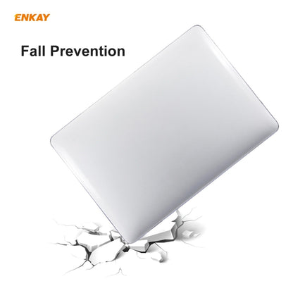 ENKAY 3 in 1 Crystal Laptop Protective Case + US Version TPU Keyboard Film + Anti-dust Plugs Set for MacBook Pro 15.4 inch A1707 & A1990 (with Touch Bar)(Black) - MacBook Pro Cases by ENKAY | Online Shopping UK | buy2fix