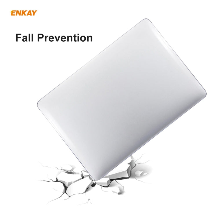 For MacBook Air 13.3 inch A1932 2018 ENKAY 3 in 1 Crystal Laptop Protective Case and EU Version TPU Keyboard Film and Anti-dust Plugs Set(Light Blue) - MacBook Air Cases by ENKAY | Online Shopping UK | buy2fix