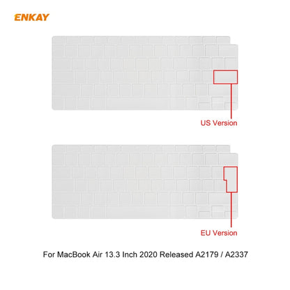 ENKAY 3 in 1 Matte Laptop Protective Case + US Version TPU Keyboard Film + Anti-dust Plugs Set for MacBook Air 13.3 inch A2179 & A2337 (2020)(Orange) - MacBook Air Cases by ENKAY | Online Shopping UK | buy2fix