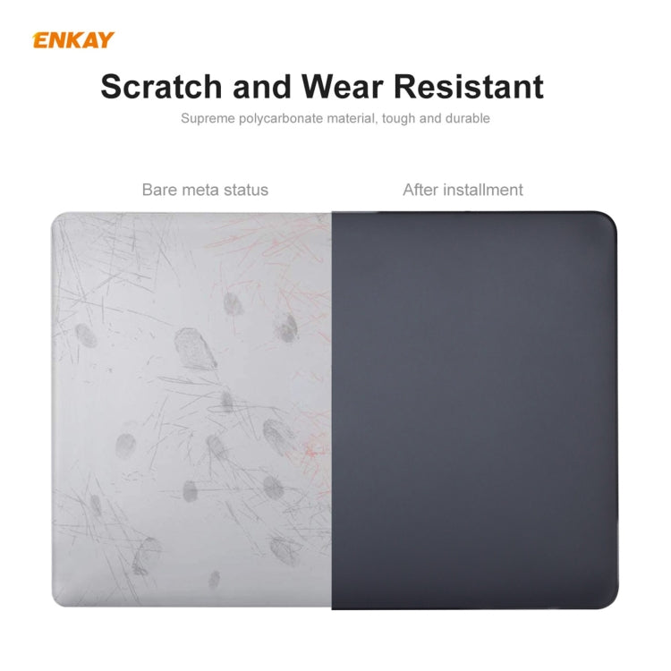 ENKAY 3 in 1 Matte Laptop Protective Case + EU Version TPU Keyboard Film + Anti-dust Plugs Set for MacBook Air 13.3 inch A2179 & A2337 (2020)(Orange) - MacBook Pro Cases by ENKAY | Online Shopping UK | buy2fix