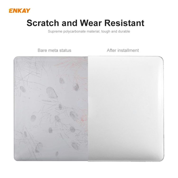 For MacBook Air 13.3 inch A2179 & A2337 2020 ENKAY 3 in 1 Crystal Laptop Protective Case + EU Version TPU Keyboard Film + Anti-dust Plugs Set(Transparent) - MacBook Air Cases by ENKAY | Online Shopping UK | buy2fix