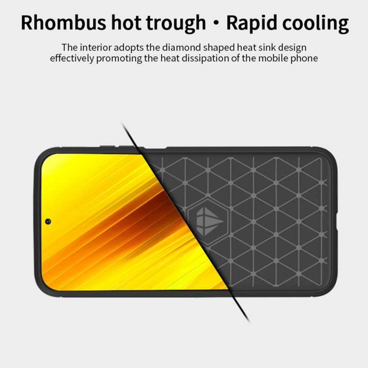 For Xiaomi POCO X3 / X3 NFC MOFI Gentleness Series Brushed Texture Carbon Fiber Soft TPU Case(Grey) - Xiaomi Cases by MOFI | Online Shopping UK | buy2fix