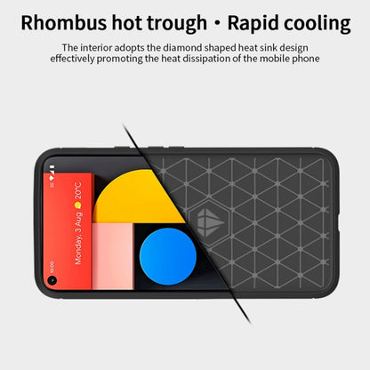 For Google Pixel 5a 5G MOFI Gentleness Series Brushed Texture Carbon Fiber Soft TPU Case(Grey) - Google Cases by MOFI | Online Shopping UK | buy2fix