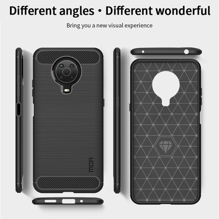 For Nokia G10 / G20 / 6.3 MOFI Gentleness Series Brushed Texture Carbon Fiber Soft TPU Case(Gray) - Nokia Cases by MOFI | Online Shopping UK | buy2fix