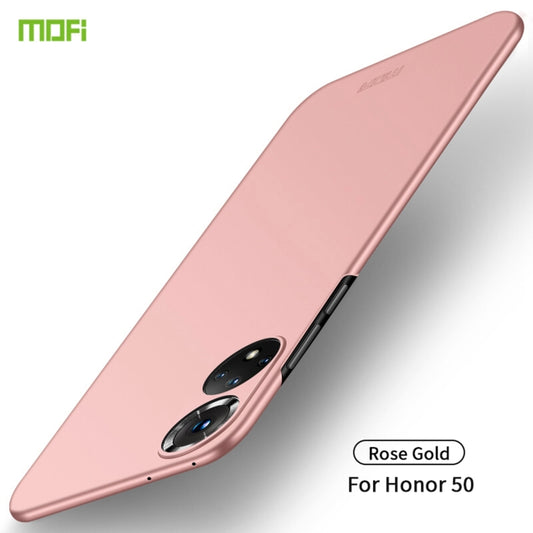For Honor 50 MOFI Frosted PC Ultra-thin Hard Case(Rose Gold) - Honor Cases by MOFI | Online Shopping UK | buy2fix