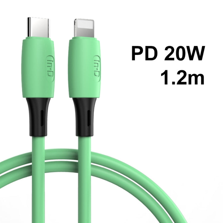 ENKAY Hat-Prince ENK-CB209 PD 20W 3A Type-C to 8 Pin Silicone Data Sync Fast Charging Cable, Cable Length: 1.2m(Green) - Normal Style Cable by ENKAY | Online Shopping UK | buy2fix