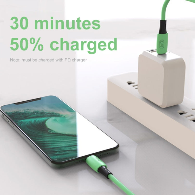 ENKAY Hat-Prince ENK-CB209 PD 20W 3A Type-C to 8 Pin Silicone Data Sync Fast Charging Cable, Cable Length: 1.2m(Green) - Normal Style Cable by ENKAY | Online Shopping UK | buy2fix