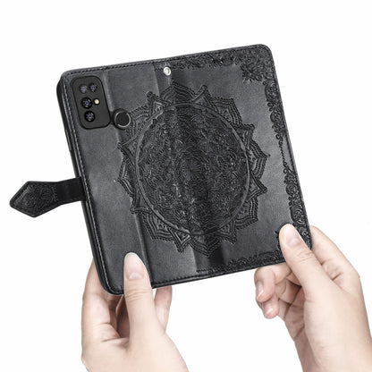 For Doogee X96 Pro Mandala Flower Embossed Horizontal Flip Leather Case with Holder & Three Card Slots & Wallet & Lanyard(Black) - More Brand by buy2fix | Online Shopping UK | buy2fix