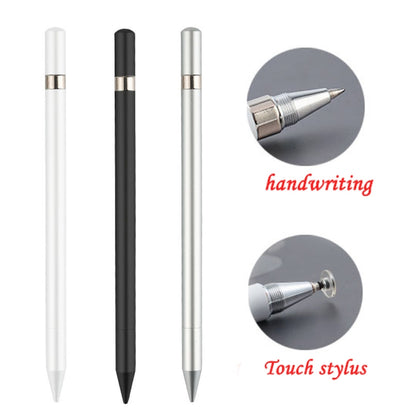 AT-26 2 in 1 Mobile Phone Touch Screen Capacitive Pen Writing Pen with 1 Pen Tip(Silver) - Stylus Pen by buy2fix | Online Shopping UK | buy2fix