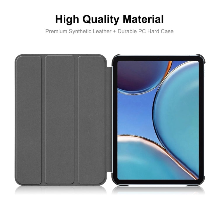 For iPad mini 2024 / mini 6 ENKAY Custer Texture Horizontal Flip PU+PC Leather Tablet Case with Three-folding Holder & Sleep / Wake-up Function(Dark Blue) - iPad mini 6 Cases by ENKAY | Online Shopping UK | buy2fix