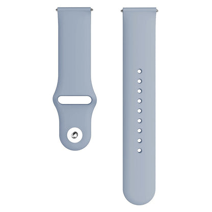 Monochrome Silicone Watch Band for Samsung Galaxy Watch Active 2 22mm(baby blue) - Watch Bands by buy2fix | Online Shopping UK | buy2fix