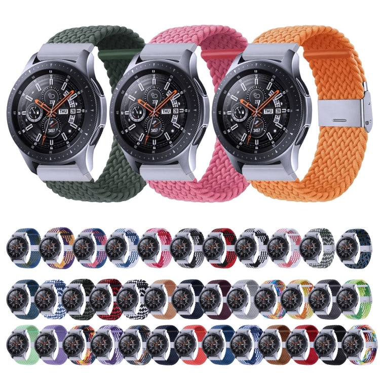 For Samsung Galaxy Watch 4 / Watch 5 20mm Nylon Braided Metal Buckle Watch Band(W Camouflage) - Watch Bands by buy2fix | Online Shopping UK | buy2fix