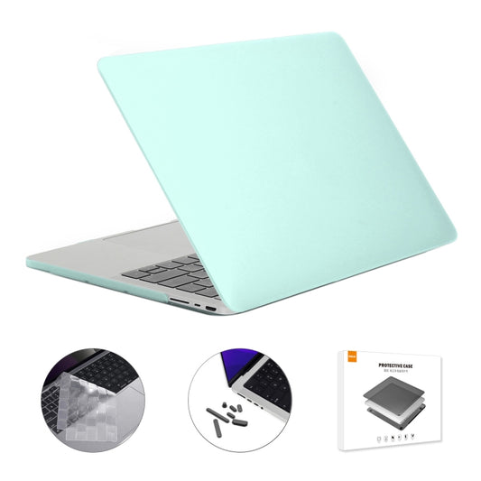 ENKAY Hat-Prince 3 in 1 Matte Laptop Protective Case + TPU Keyboard Film + Anti-dust Plugs Set for MacBook Pro 14.2 inch A2442 2021/A2779 2023, Version:US Version(Light Green) - MacBook Pro Cases by ENKAY | Online Shopping UK | buy2fix