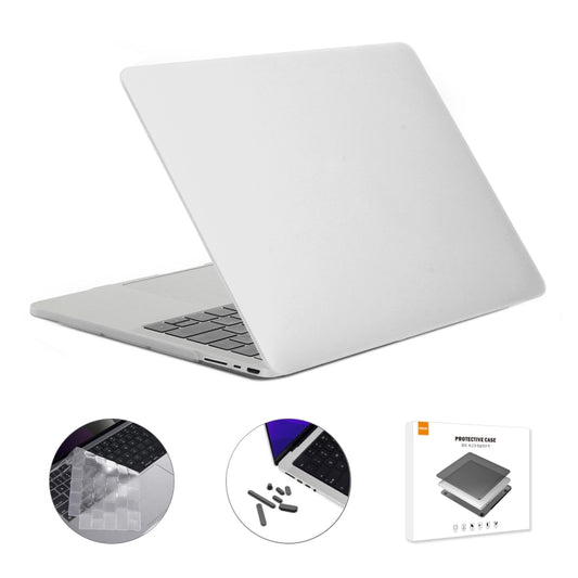 ENKAY Hat-Prince 3 in 1 Matte Laptop Protective Case + TPU Keyboard Film + Anti-dust Plugs Set for MacBook Pro 14.2 inch A2442 2021/A2779 2023, Version:EU Version(White) - MacBook Pro Cases by ENKAY | Online Shopping UK | buy2fix