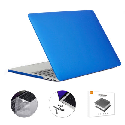 ENKAY Hat-Prince 3 in 1 Matte Laptop Protective Case + TPU Keyboard Film + Anti-dust Plugs Set for MacBook Pro 14.2 inch A2442 2021/A2779 2023, Version:EU Version(Dark Blue) - MacBook Pro Cases by ENKAY | Online Shopping UK | buy2fix