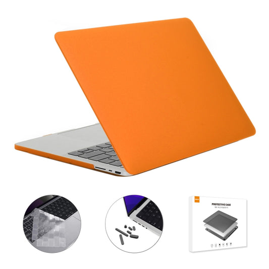 ENKAY Hat-Prince 3 in 1 Matte Laptop Protective Case + TPU Keyboard Film + Anti-dust Plugs Set for MacBook Pro 14.2 inch A2442 2021/A2779 2023, Version:EU Version(Orange) - MacBook Pro Cases by ENKAY | Online Shopping UK | buy2fix