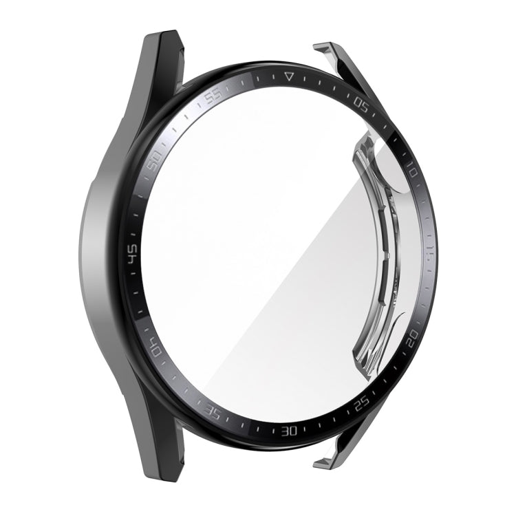 For Huawei Watch GT 3 46mm ENKAY PC Frame + Tempered Glass Protector Case With Scale(Black) - Watch Cases by ENKAY | Online Shopping UK | buy2fix