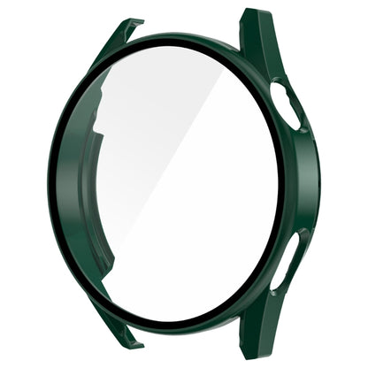 For Huawei Watch GT 3 46mm ENKAY Matte PC Frame + Tempered Glass Protector Case(Dark Green) - Watch Cases by ENKAY | Online Shopping UK | buy2fix