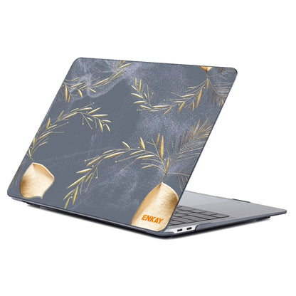 ENKAY Vintage Pattern Series Laotop Protective Crystal Case For MacBook Air 13.3 inch A1932 / A2179 / A2337(Wild Oats) - MacBook Air Cases by ENKAY | Online Shopping UK | buy2fix