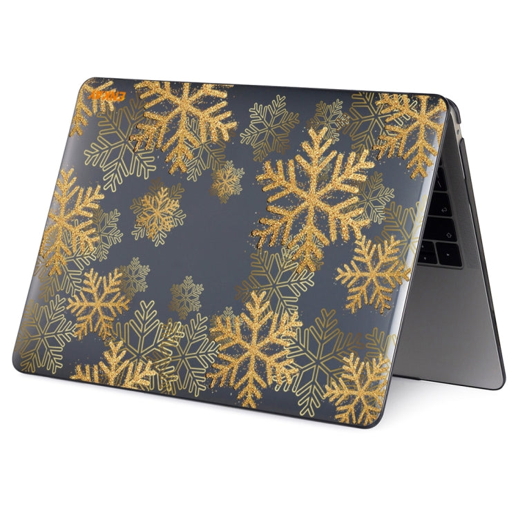 ENKAY Vintage Pattern Series Laotop Protective Crystal Case For MacBook Pro 16 inch A2141(Golden Snowflake) - MacBook Pro Cases by ENKAY | Online Shopping UK | buy2fix