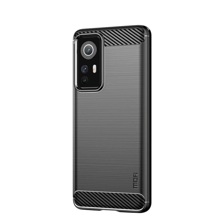 For Xiaomi 12 / 12X MOFI Gentleness Brushed Carbon Fiber Soft TPU Case(Black) - Xiaomi Cases by MOFI | Online Shopping UK | buy2fix