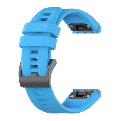 For Garmin Fenix 7X Solar 26mm Silicone Sport Pure Color Watch Band(Blue) - Watch Bands by buy2fix | Online Shopping UK | buy2fix