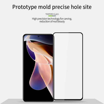 For Xiaomi Redmi Note 11T Pro PINWUYO 9H 2.5D Full Screen Tempered Glass Film(Black) -  by PINWUYO | Online Shopping UK | buy2fix