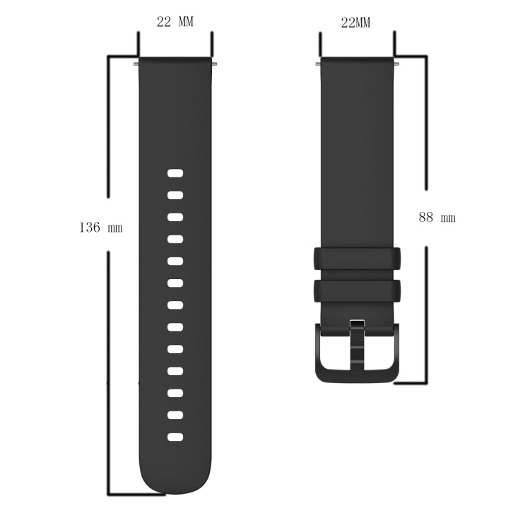 For Amazfit GTR 2e 22mm Solid Color Soft Silicone Watch Band(Yellow) - Watch Bands by buy2fix | Online Shopping UK | buy2fix