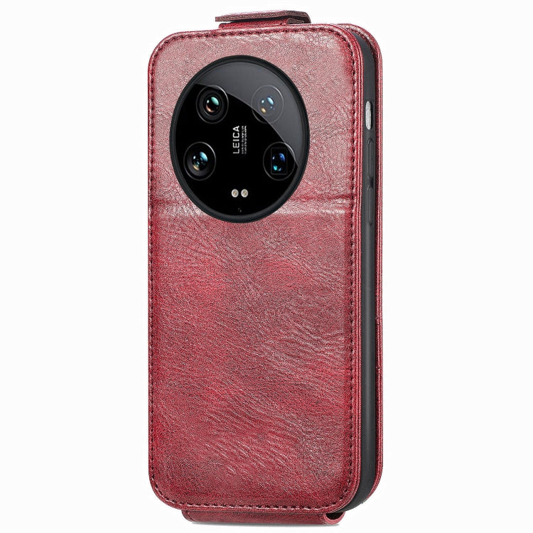 For Xiaomi 14 Ultra Zipper Wallet Vertical Flip Leather Phone Case(Red) - 14 Ultra Cases by buy2fix | Online Shopping UK | buy2fix