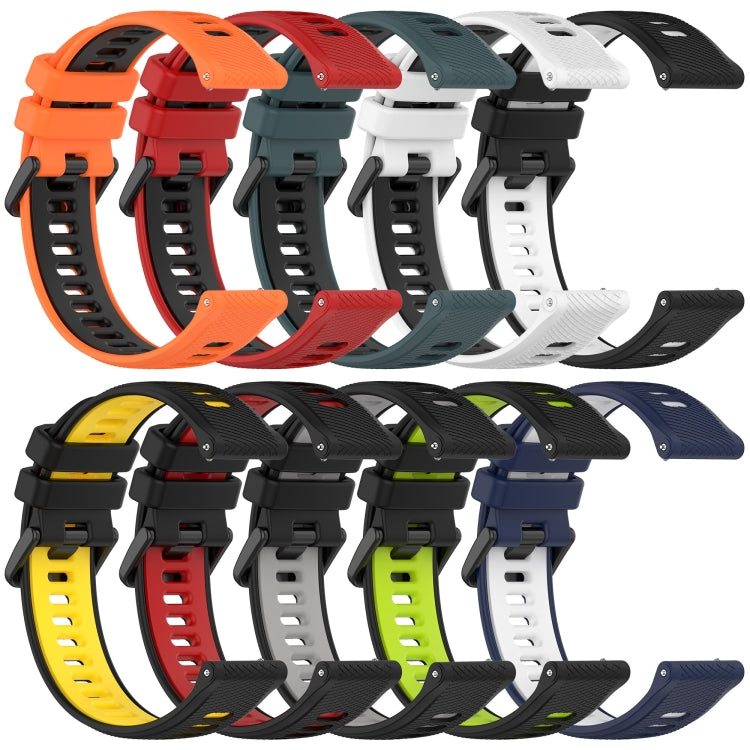 For Huawei Watch GT 2E 22mm Sports Two-Color Silicone Watch Band(Orange+Black) - Watch Bands by buy2fix | Online Shopping UK | buy2fix