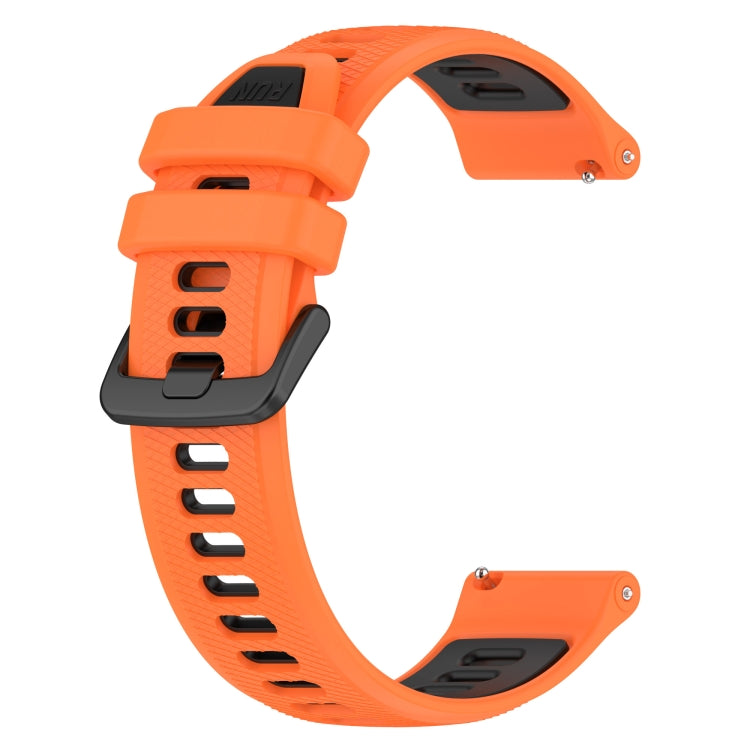 For Honor Magic Watch 2 46mm 22mm Sports Two-Color Silicone Watch Band(Orange+Black) - Watch Bands by buy2fix | Online Shopping UK | buy2fix