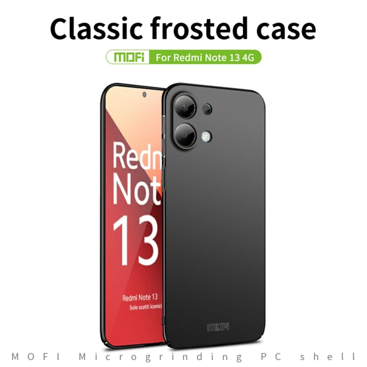 For Xiaomi Redmi Note 13 4G MOFI Micro-Frosted PC Ultra-thin Hard Phone Case(Blue) - Note 13 Cases by MOFI | Online Shopping UK | buy2fix