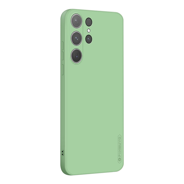 For Samsung Galaxy S24 Ultra 5G PINWUYO Sense Series Liquid Silicone TPU Phone Case(Green) - Galaxy S24 Ultra 5G Cases by PINWUYO | Online Shopping UK | buy2fix