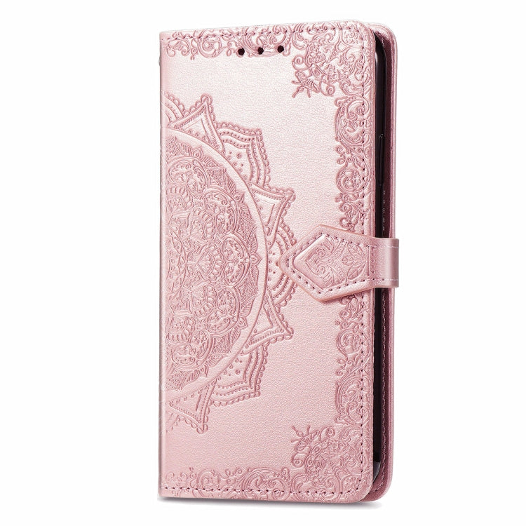 For OnePlus 12 Mandala Flower Embossed Leather Phone Case(Rose Gold) - OnePlus Cases by buy2fix | Online Shopping UK | buy2fix