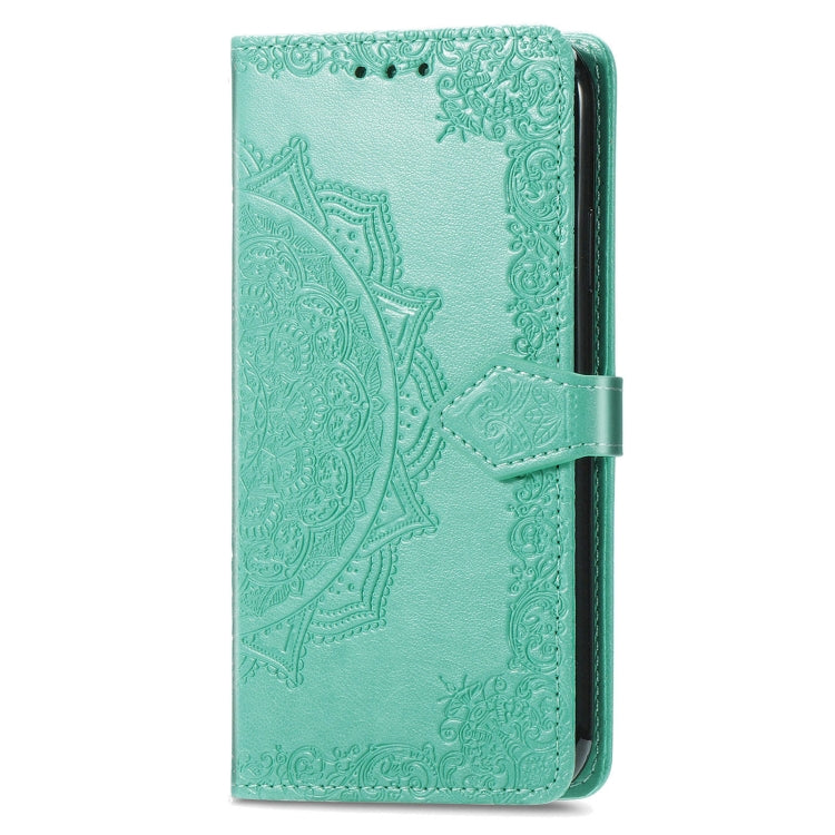 For Motorola Moro G Power 5G 2024 Mandala Flower Embossed Leather Phone Case(Green) - Motorola Cases by buy2fix | Online Shopping UK | buy2fix