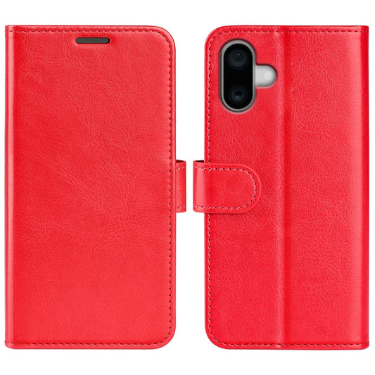 For iPhone 16 Plus R64 Texture Horizontal Flip Leather Phone Case(Red) - iPhone 16 Plus Cases by buy2fix | Online Shopping UK | buy2fix