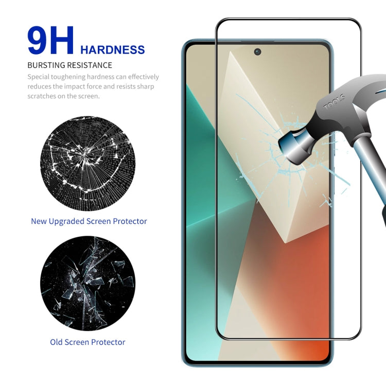 For Redmi Note 13 / Note 13 Pro 10pcs ENKAY Hat-Prince Full Glue High Aluminum-silicon Tempered Glass Film -  by ENKAY | Online Shopping UK | buy2fix