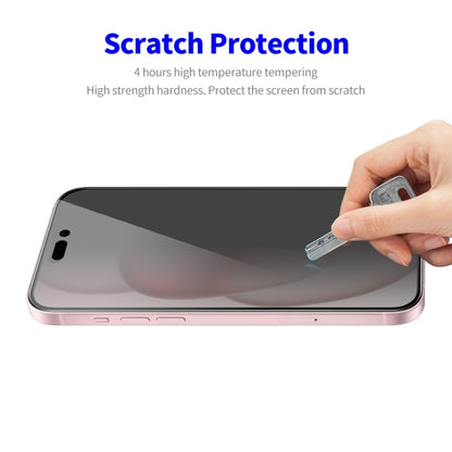 For iPhone 16 ENKAY Hat-Prince 28 Degree Anti-peeping Tempered Glass Full Screen Film - iPhone 16 Tempered Glass by ENKAY | Online Shopping UK | buy2fix