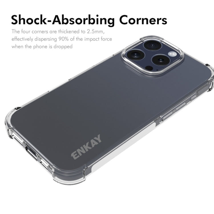 For iPhone 16 Pro ENKAY Hat-Prince Transparent TPU Shockproof Phone Case - iPhone 16 Pro Cases by ENKAY | Online Shopping UK | buy2fix